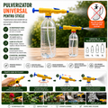 Pulverizator manual portabil sub presiune cu cap de pulverizare reglabil, pentru sticla de plastic standard